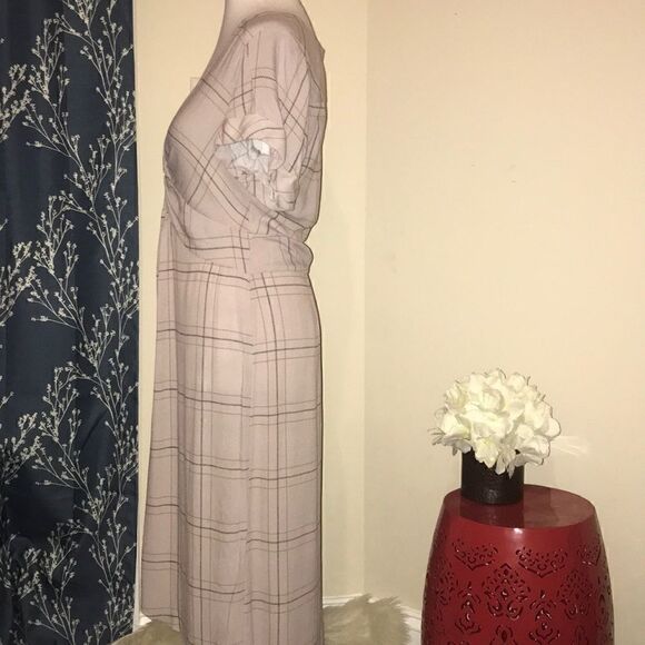 Free People Windowpane Plaid Hi-Low Dress - Picture 2 of 7